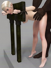 Cock crazed 3D Doll gets hard boned by Toon Orc